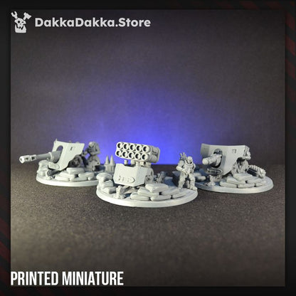 Phaeton Guard Heavy Artillery Team, Imperial Army proxy miniature, squad, 28mm heroic scale unpainted resin, view 4