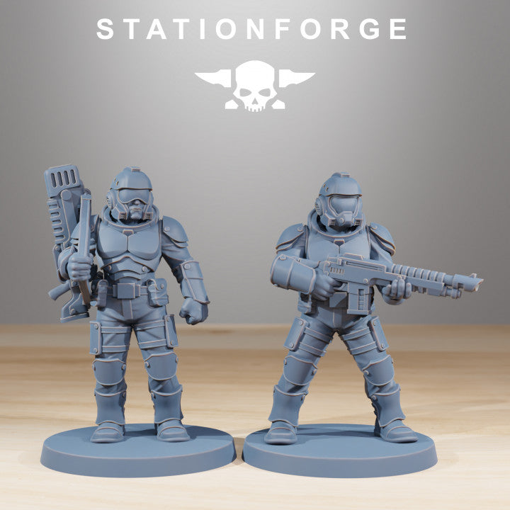 Imperial Army Vaskar Infantry Builder Kit (12 Units), 28mm heroic scale unpainted resin, view 3