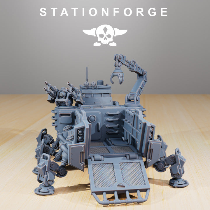 Scavenger Transport Tank, Tech Priests proxy miniature, 28mm heroic scale unpainted resin, view 2