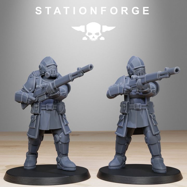 Imperial Army Royal Guard Patrol (10 Units), 28mm heroic scale unpainted resin, view 4