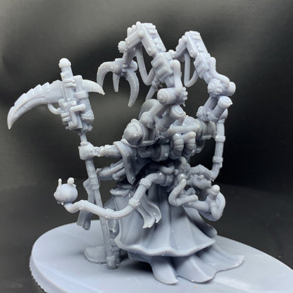 Scavenger Seeker, Tech Priests proxy miniature, 28mm heroic scale unpainted resin, view 5