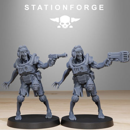 Dark Space Knights Guard Wretched (12 Units), proxy miniature, squad, 28mm heroic scale unpainted resin, view 5