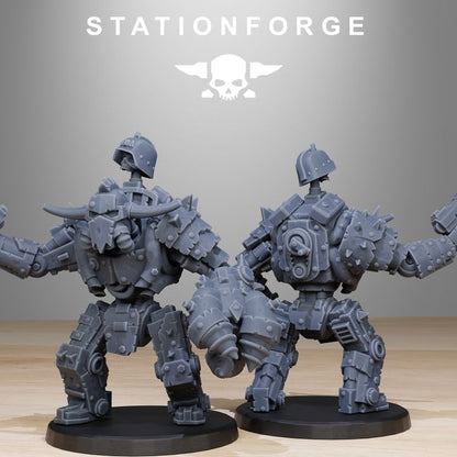 Orks Bots Infantry Modular Kit (10 Units), proxy miniature, squad, 28mm heroic scale unpainted resin, view 7