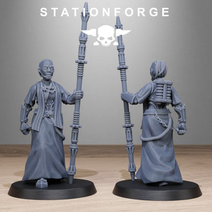 Scavenger Sister Priests, Battle Sisters proxy miniature, character, 28mm heroic scale unpainted resin, view 3