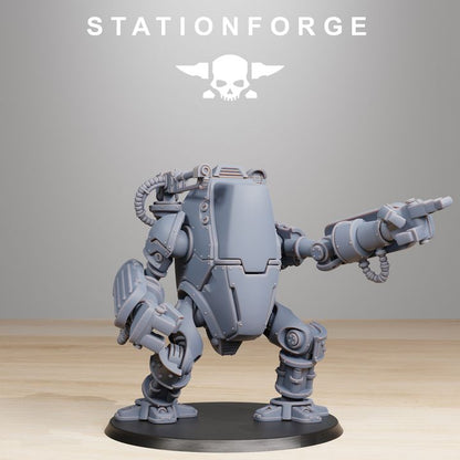Scavenger Clanker, Tech Priests proxy miniature, 28mm heroic scale unpainted resin, view 8