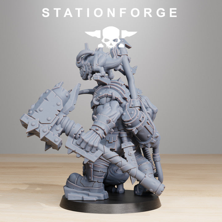 Orks Blackskull Full Version, proxy miniature, 28mm heroic scale unpainted resin, view 5