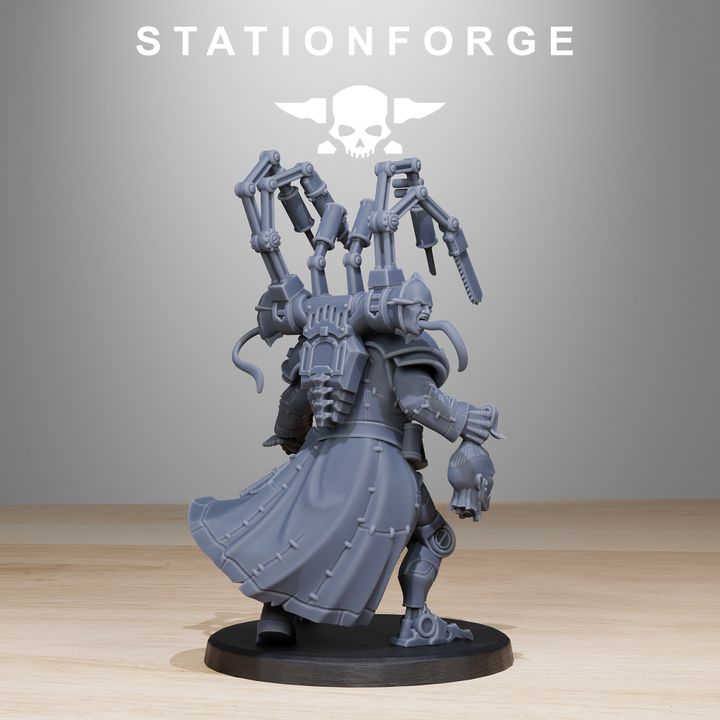 Imperial Ivan Kruck, Dark Space Knights proxy miniature, 28mm heroic scale unpainted resin, view 7