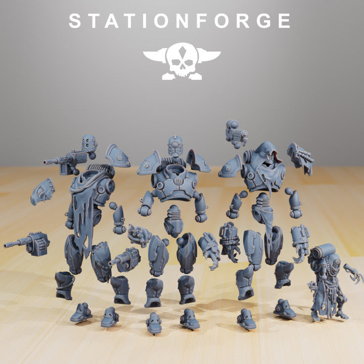 Scavenger Droitex MK2, Tech Priests proxy miniature, 28mm heroic scale unpainted resin, view 5