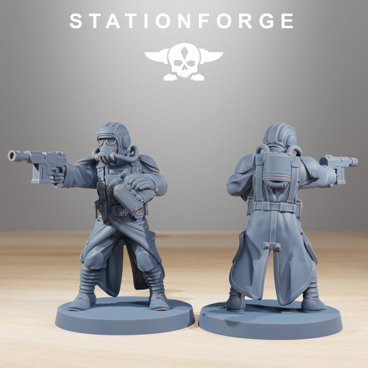 Grim Guard Flame Tank, Imperial Army proxy miniature, 28mm heroic scale unpainted resin, view 3