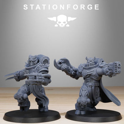 Dark Space Knights Mutants, proxy miniature, 28mm heroic scale unpainted resin, view 5