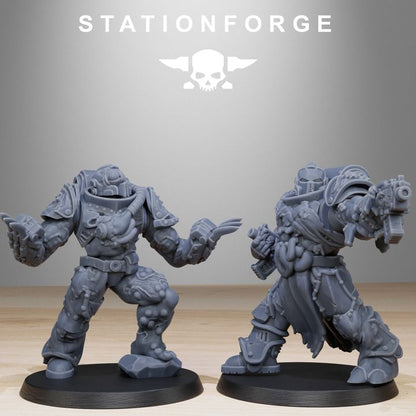 Dark Space Knights (10 Units), proxy miniature, squad, 28mm heroic scale unpainted resin, view 7