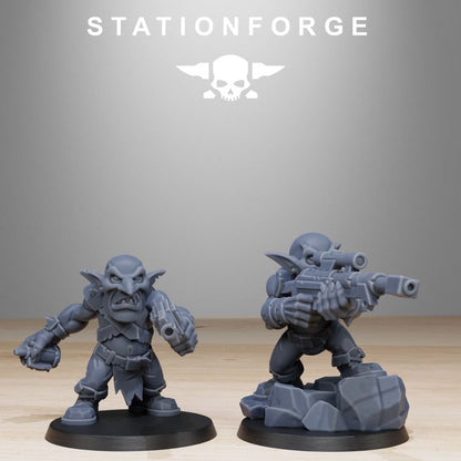 Orks Gobs Infantry Reborn (20 Units), proxy miniature, squad, 28mm heroic scale unpainted resin, view 9
