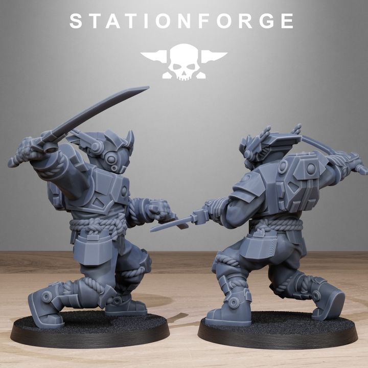 Tuai Melee Infantry, proxy miniature, 28mm heroic scale unpainted resin, view 5