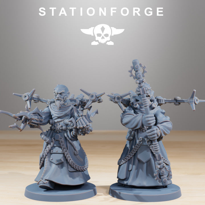 Tech Priests Forager Preachers (10 Units), 28mm heroic scale unpainted resin, view 5