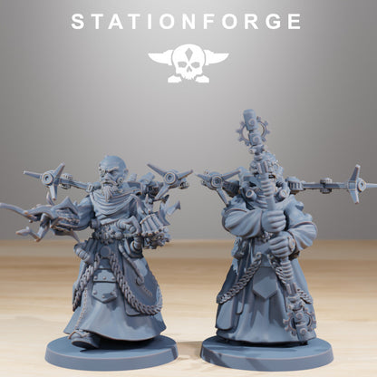 Tech Priests Forager Preachers (10 Units), 28mm heroic scale unpainted resin, view 5