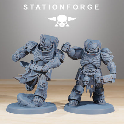 Space Knights Doom Reapers Heads (13 Units), resin conversion bits, squad, 28mm heroic scale unpainted resin, view 2