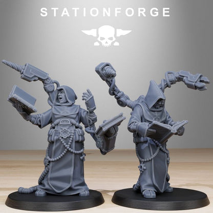 Tech Priests Scavenger Monks (10 Units), 28mm heroic scale unpainted resin, view 4