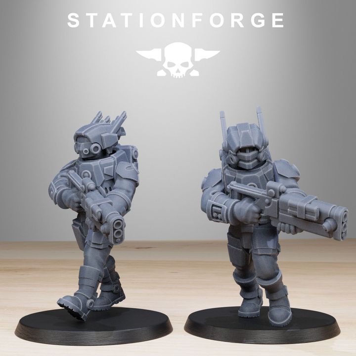 Tuai Assault Squad (10 Units), proxy miniature, 28mm heroic scale unpainted resin, view 5