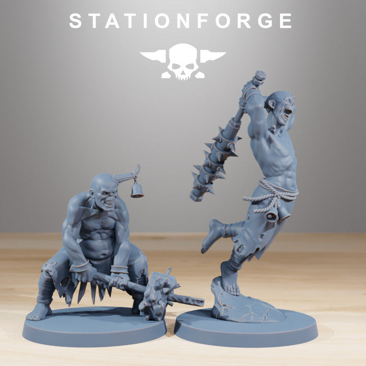 Dark Space Knights Guard Walkers (11 Units), proxy miniature, squad, 28mm heroic scale unpainted resin, view 4