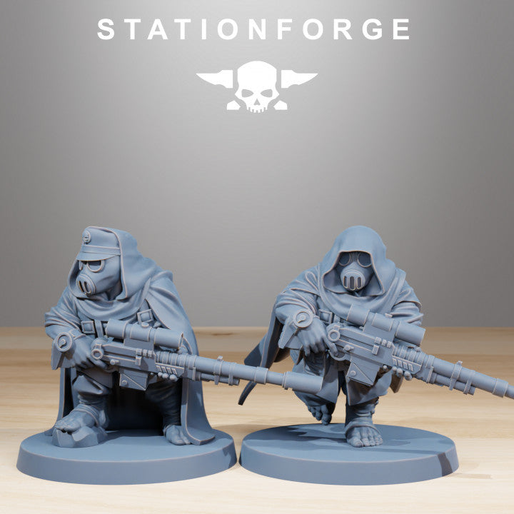 Imperial Army Grim Guard Skulldarts (10 Units), 28mm heroic scale unpainted resin, view 3