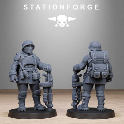 Free Guard Builder Kit, Imperial Army proxy miniature, infantry, 28mm heroic scale unpainted resin, view 7
