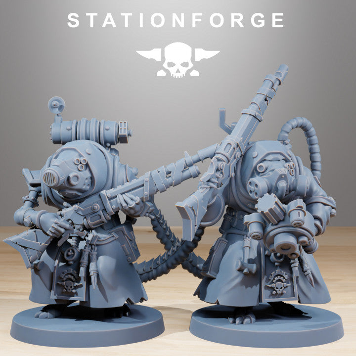 Tech Priests Raticus Grunts (11 Units), 28mm heroic scale unpainted resin, view 5