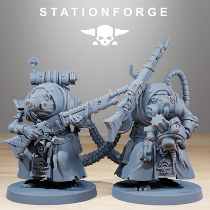 Tech Priests Raticus Grunts (11 Units), 28mm heroic scale unpainted resin, view 5