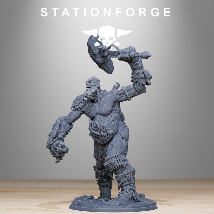 Dark Space Knights Giant Fagrog, proxy miniature, 28mm heroic scale unpainted resin, view 2