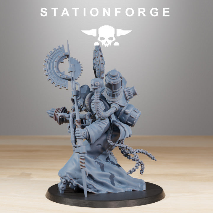 Tech Priests Scavenger Leader (4 Units), 28mm heroic scale unpainted resin, view 4