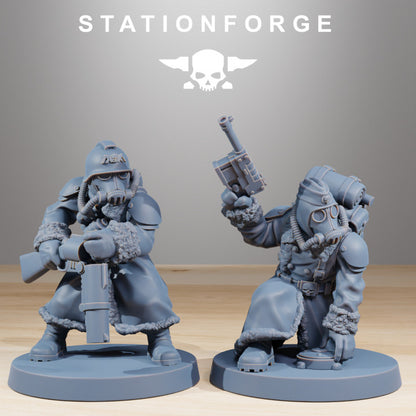 Imperial Army Grim Guard Frostwatch (10 Units), 28mm heroic scale unpainted resin, view 5