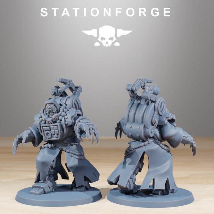 Scavenger Droitex MK3, Tech Priests proxy miniature, 28mm heroic scale unpainted resin, view 5