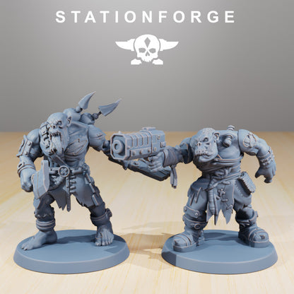 Orks Plague Spreadaz, proxy miniature, 28mm heroic scale unpainted resin, view 5