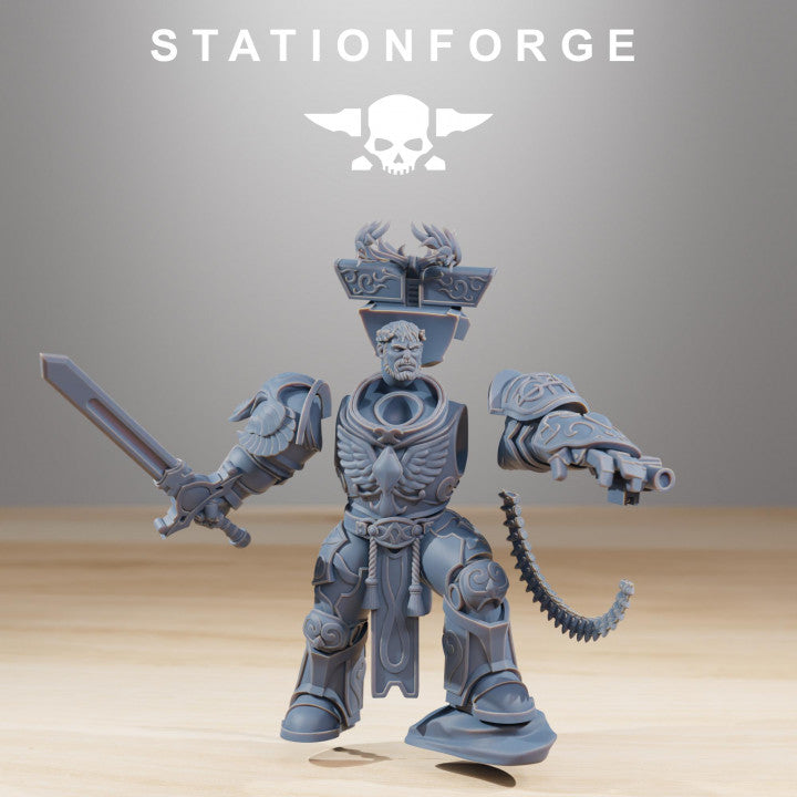 Space Knights Archon (2 Units), proxy miniature, squad, 28mm heroic scale unpainted resin, view 4