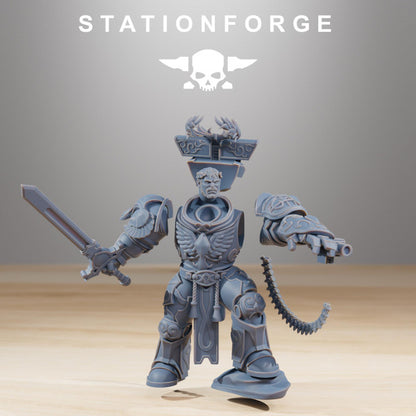 Space Knights Archon (2 Units), proxy miniature, squad, 28mm heroic scale unpainted resin, view 4