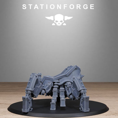 Scavenger Lectern Walker, Tech Priests proxy miniature, 28mm heroic scale unpainted resin, view 5