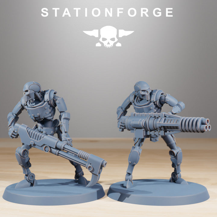 Necro X1 Infantry (10 Units), proxy miniature, squad, 28mm heroic scale unpainted resin, view 5