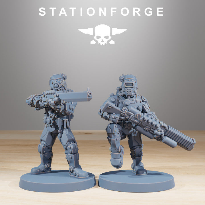 Tech Priests Scavenger Security Patrol (10 Units), 28mm heroic scale unpainted resin, view 4