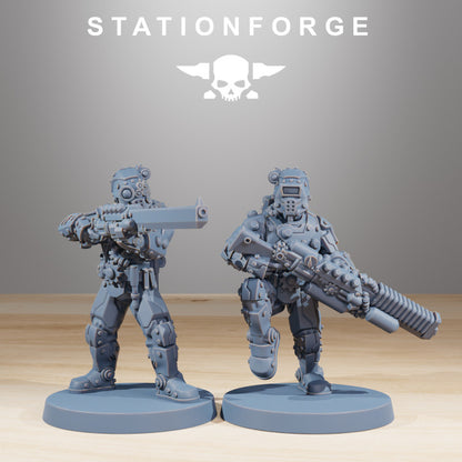 Tech Priests Scavenger Security Patrol (10 Units), 28mm heroic scale unpainted resin, view 4
