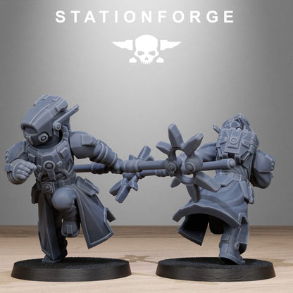 Tuai Priests, proxy miniature, character, 28mm heroic scale unpainted resin, view 7