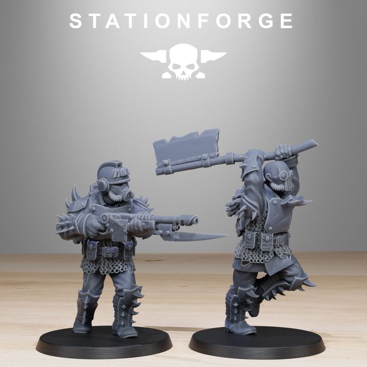 Dark Space Knights Guard Builder Kit (20 Units), proxy miniature, squad, 28mm heroic scale unpainted resin, vie, view 8