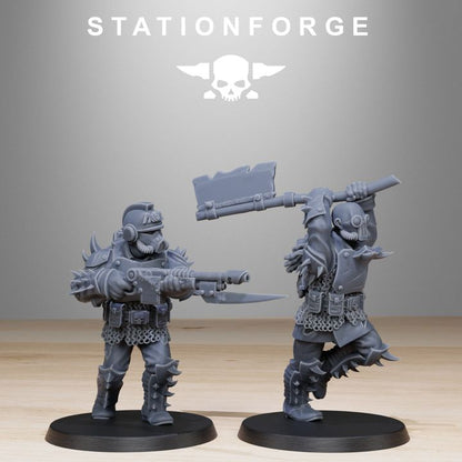 Dark Space Knights Guard Builder Kit (20 Units), proxy miniature, squad, 28mm heroic scale unpainted resin, vie, view 8