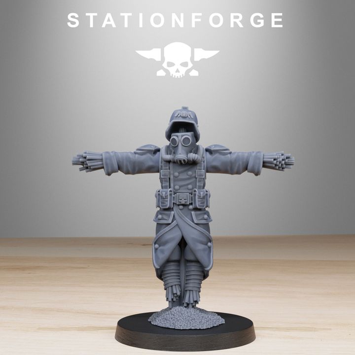 Imperial Army Grim Guard Scarecrow (6 Units), 28mm heroic scale unpainted resin, view 3