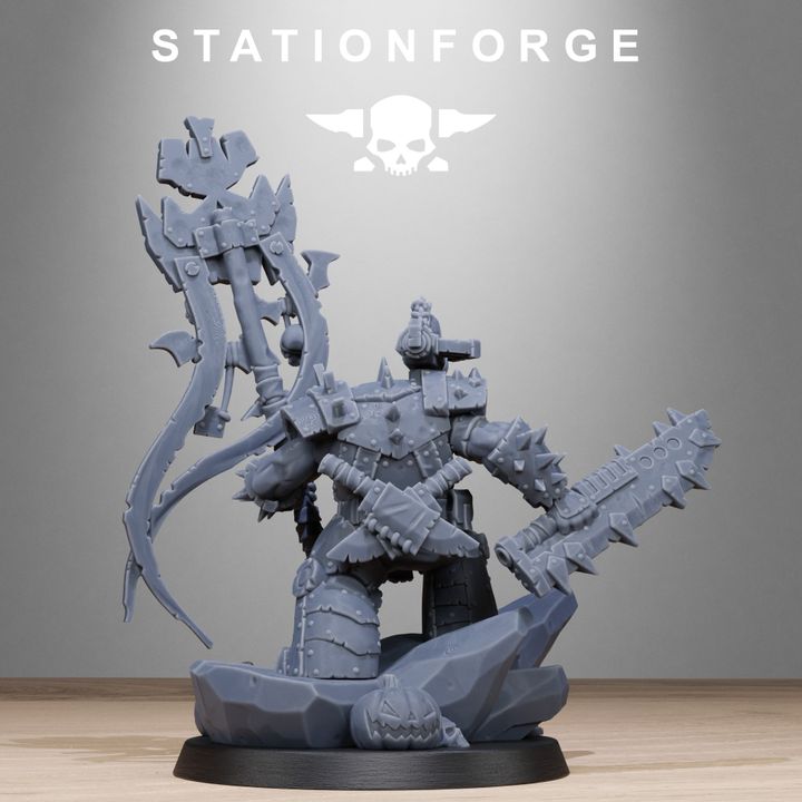 Orks Boo Basher, proxy miniature, 28mm heroic scale unpainted resin, view 6