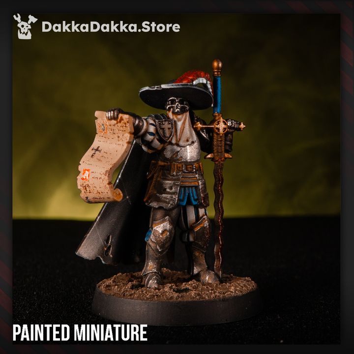 Torquemadas Verdugo Inquisitorial, Trench Warfare proxy miniature, character, 28mm heroic scale unpainted resin, view 5