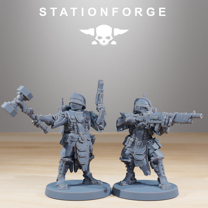 Tech Priests Infantry Backpacks (6 Units), 28mm heroic scale unpainted resin, view 4