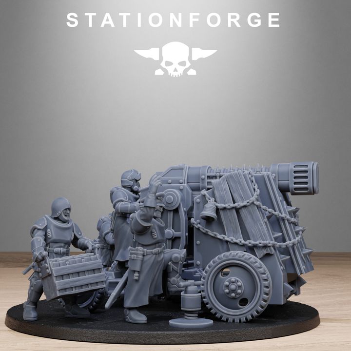 Royal Guard Light Artillery, Imperial Army proxy miniature, 28mm heroic scale unpainted resin, view 8