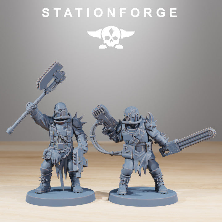 Dark Space Knights Guard The Forsaken (13 Units), proxy miniature, squad, 28mm heroic scale unpainted resin, vi, view 7