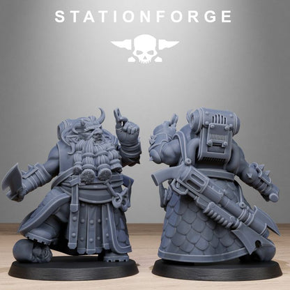 Dark Space Knights Guard Dwarves, proxy miniature, infantry, 28mm heroic scale unpainted resin, view 8