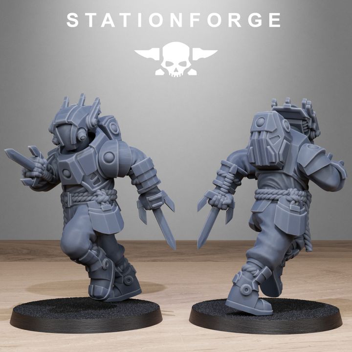Tuai Melee Infantry, proxy miniature, 28mm heroic scale unpainted resin, view 8