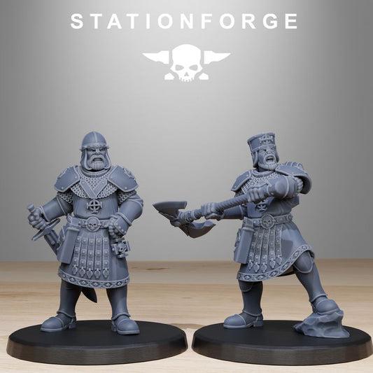 Imperial Army Melee Infantry, proxy miniature, 28mm heroic scale unpainted resin, view 2